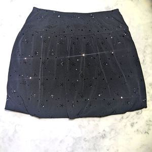 Black Sparkling Skirt / She's The 1 Black Shimmer Skirt / Black Mini Skirt